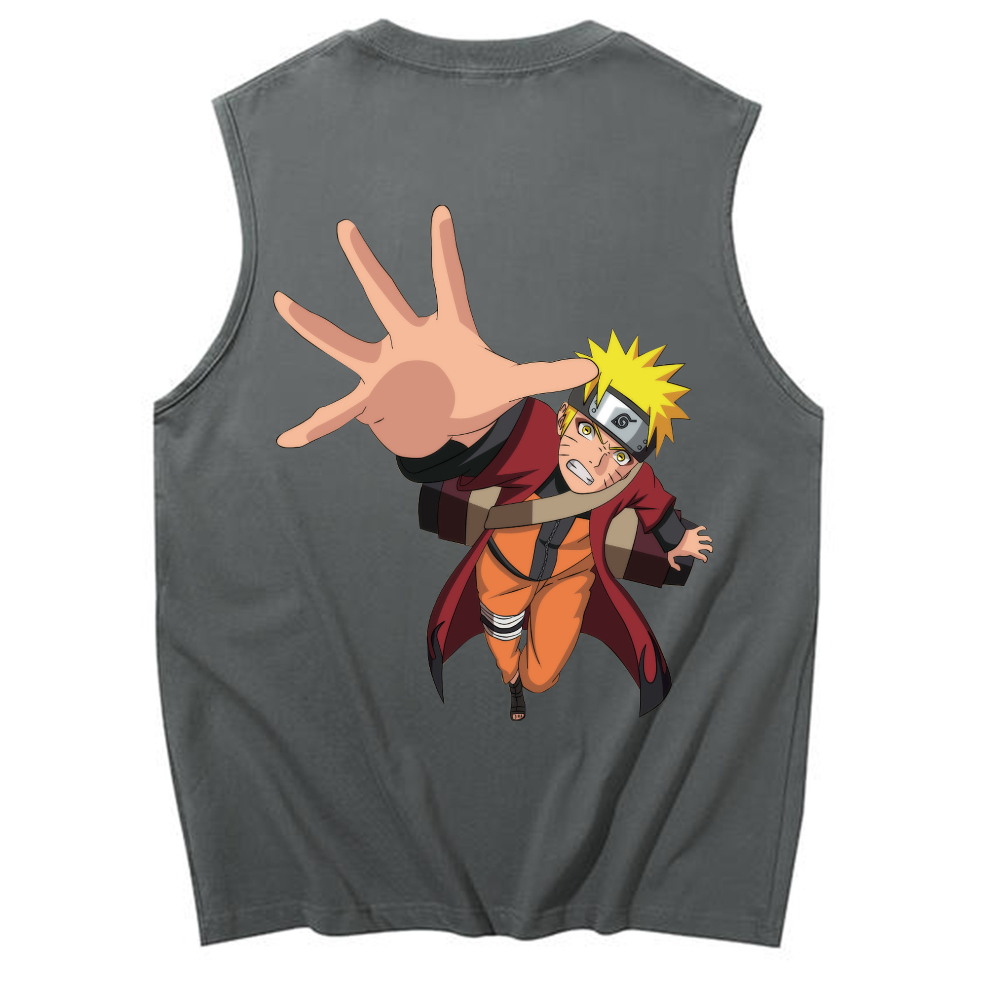 （画像用） NARUTO -ナルト- うずまき ナルト Uzumaki Naruto コットン100％タンクトップ（背面プリント）